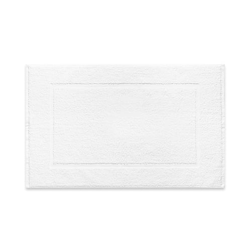 Tapis de bain Dell' Arte par Villa di Lusso, bordure en coton façonné, 20x34, 10 lb/dz, blanc